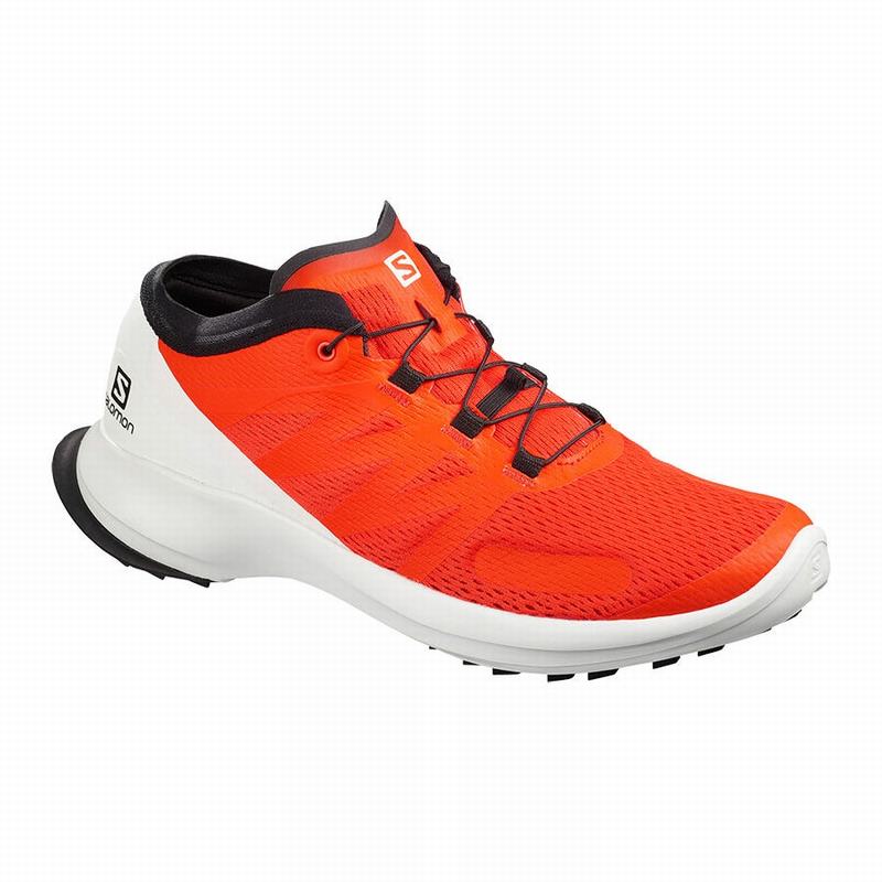 Salomon Singapore Mens Trail Running Shoes - SENSE FLOW Orange | 83097-KWEQ